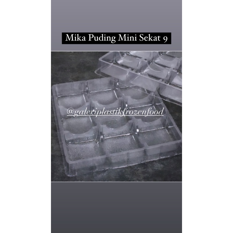 Jual Mika Tatakan Alas Puding Sekat 9 Galeri Plastik Frozen Food