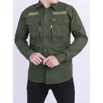 Kemeja Pria Outdoor Premium W Tac Panjang American Ripstop High Quality Seragam Kerja Formal
