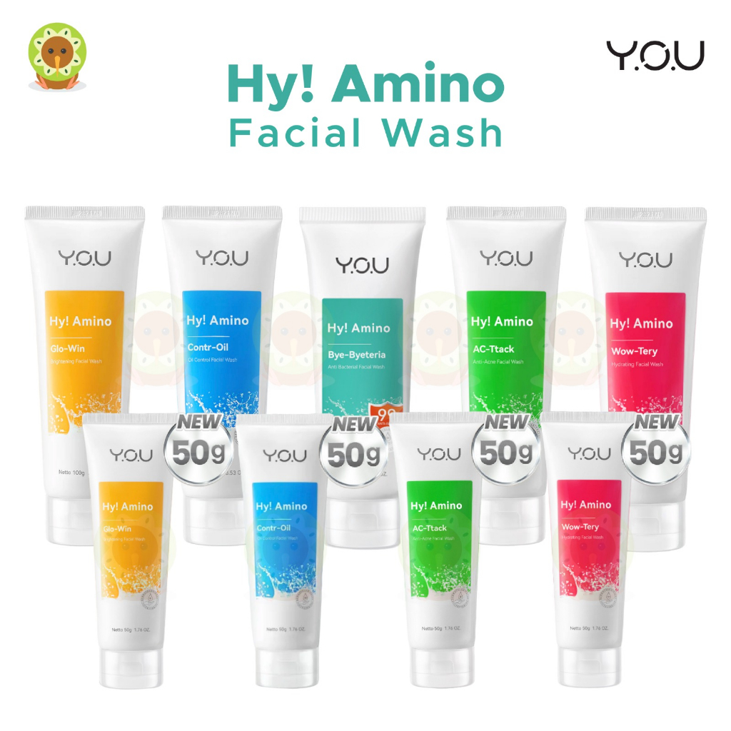 Jual You Hy Amino Facial Wash Series Y O U Sabun Muka Shopee Indonesia