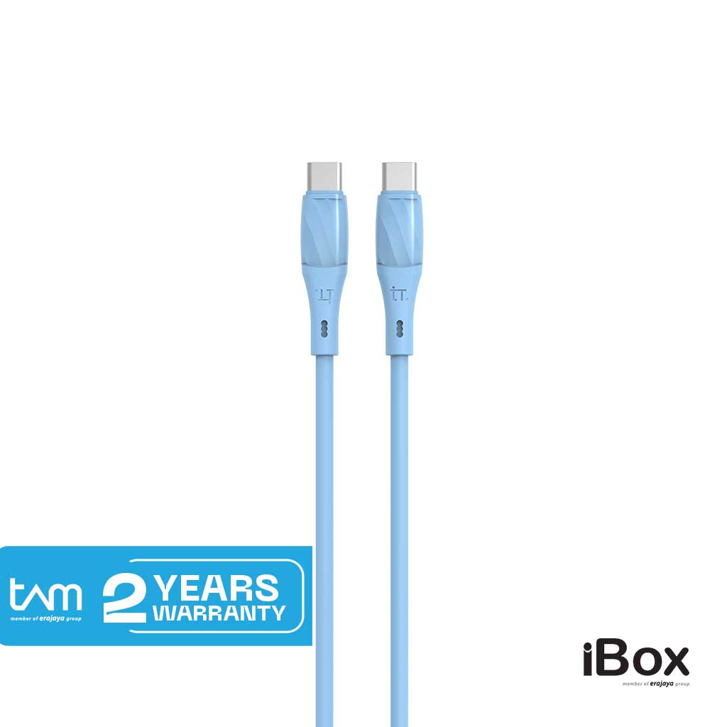 Jual IT Trans Silica Cable C to C - Light Blue | Shopee Indonesia
