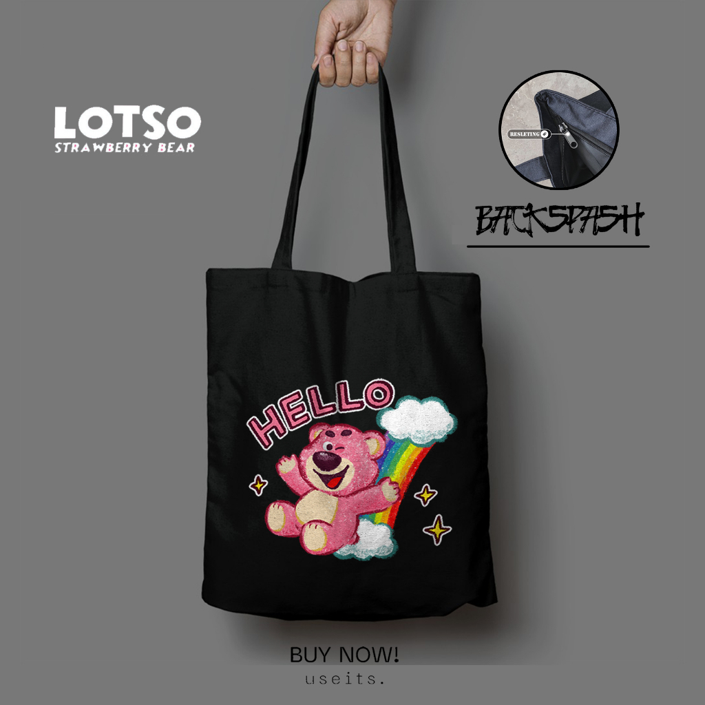 Jual Totebag Lotso THD - Lotso - Tas selempang Lotso - Lotso Miniso ...