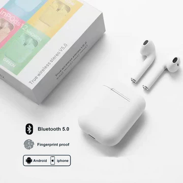 Headset Bluetooth Inpods Wireless I12 Macaron Earphone Tws Bluetooth 5.0 Warna Macaron