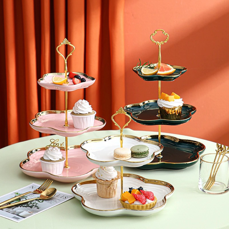 Jual Fleur Cake Tier / Rak Kue / Tempat Kue bertingkat piring kue susun ...