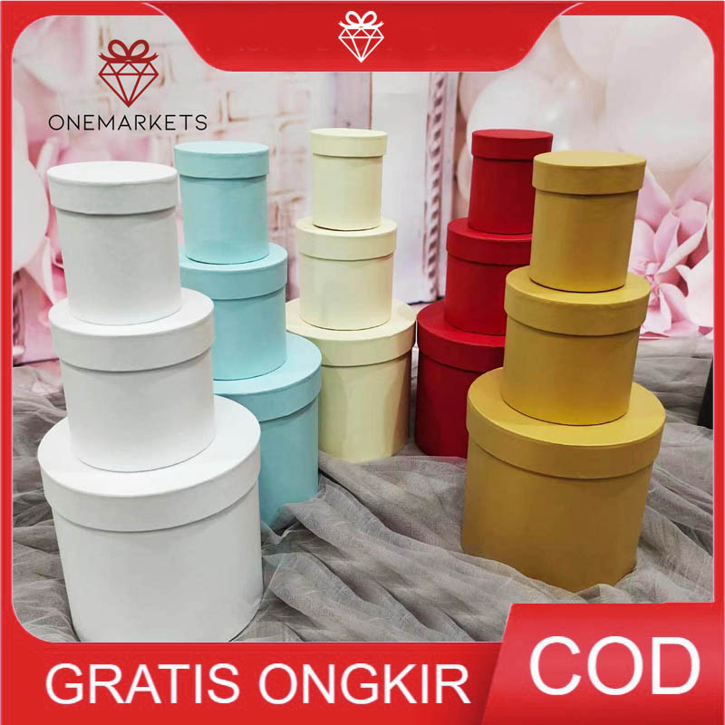 Jual Bloom Box Flower Round D15T15 / Kotak Bulat Bunga / Kotak Kado ...