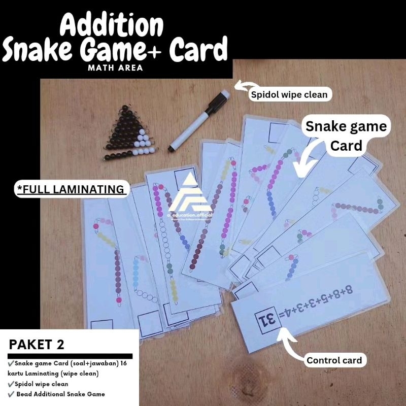 Jual Addition Snake Game Montessori | Shopee Indonesia
