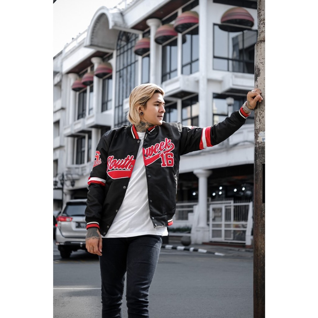 Jual Jaket Pria - Bomber Jacket Black Last Game Original