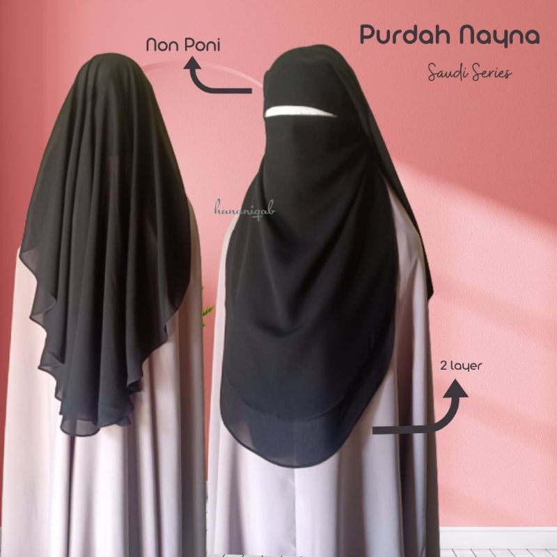 Jual Niqab Cadar Purdah NAYNA Saudi Series | Sifon Silky Lembut ...