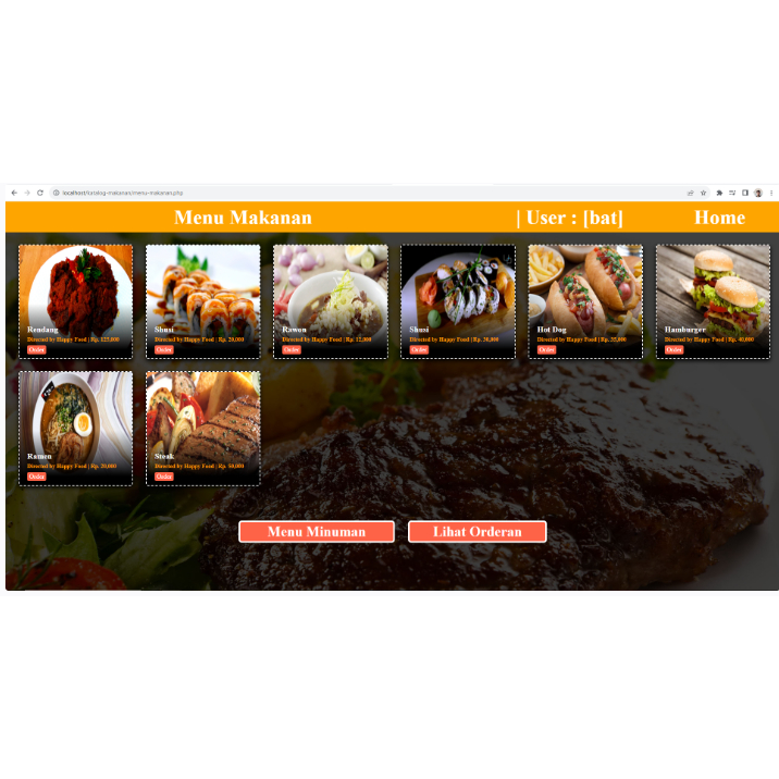 Jual Sistem Pemesanan Makanan Online Source Code Coding Php Shopee Indonesia 2161