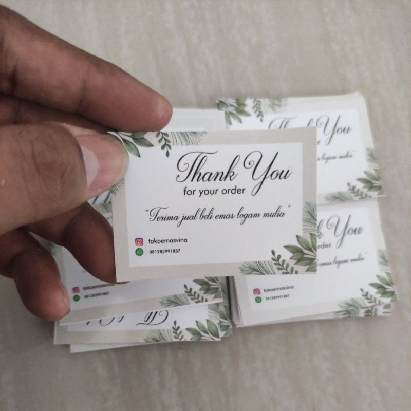 Jual Kartu Ucapan / thx Card / label | Shopee Indonesia