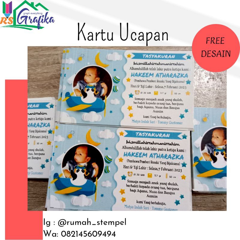 Jual KARTU UCAPAN/KARTU TASYAKURAN | Shopee Indonesia