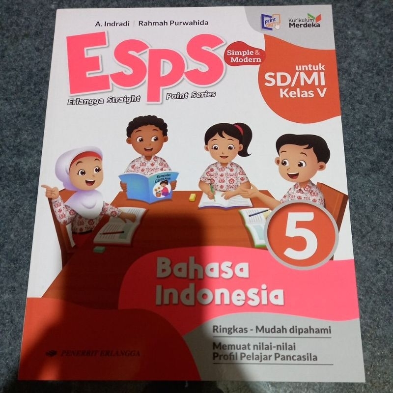 Jual Buku ESPS Bahasa Indonesia 5 SD Kurikulum Merdeka Erlangga ...