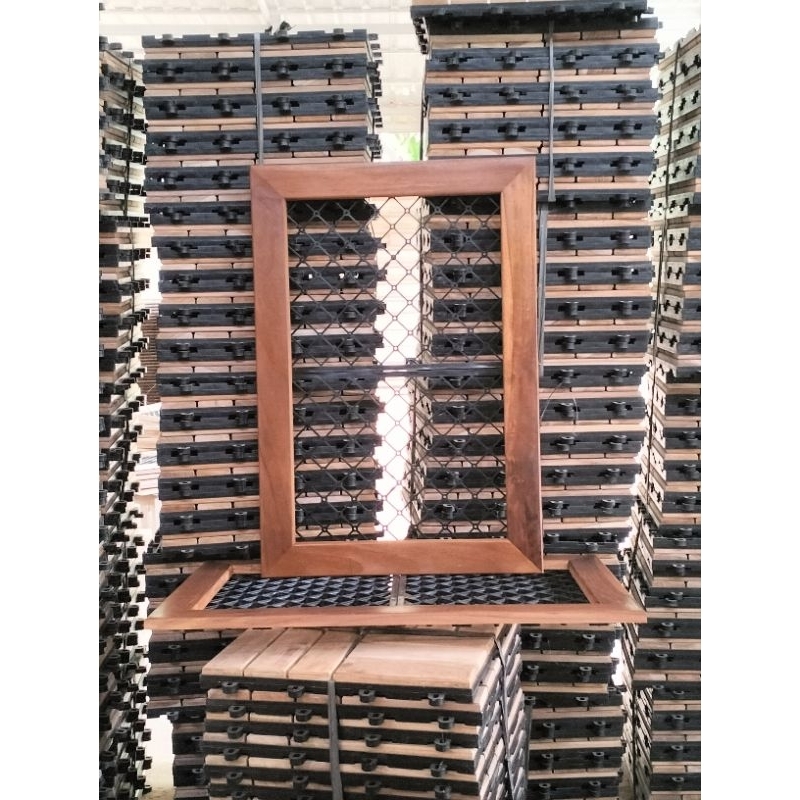 Jual frame+drinase/bingkai platycerium 38*55 kayu jati perhutani/papan ...