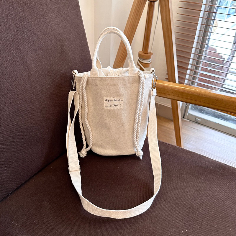 Jual INS KOREA PORO BUCKET DRAWTSRING CANVAS BAG TAS EMBER SERUT 
