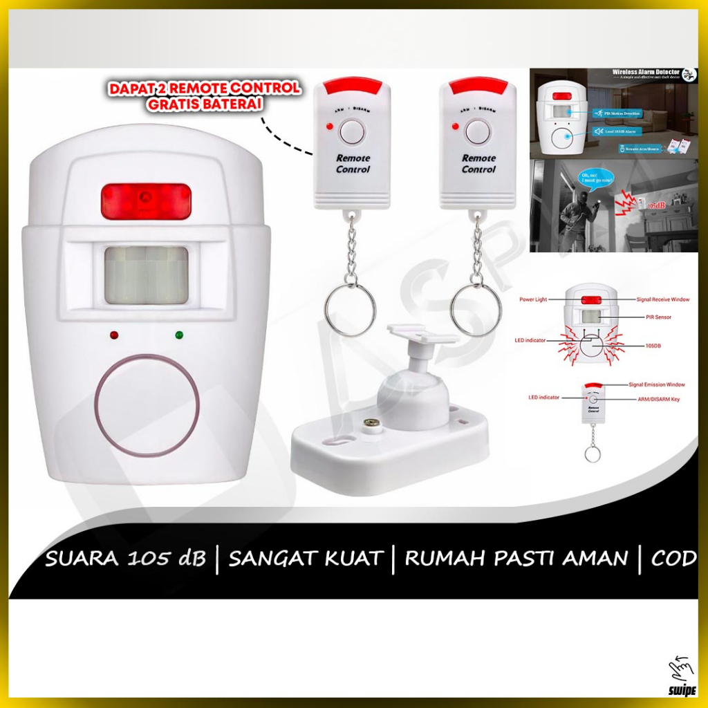 Jual Alarm Sensor Anti Maling V2 Pintu Jendela Suara Bunyi Bell Gerak ...