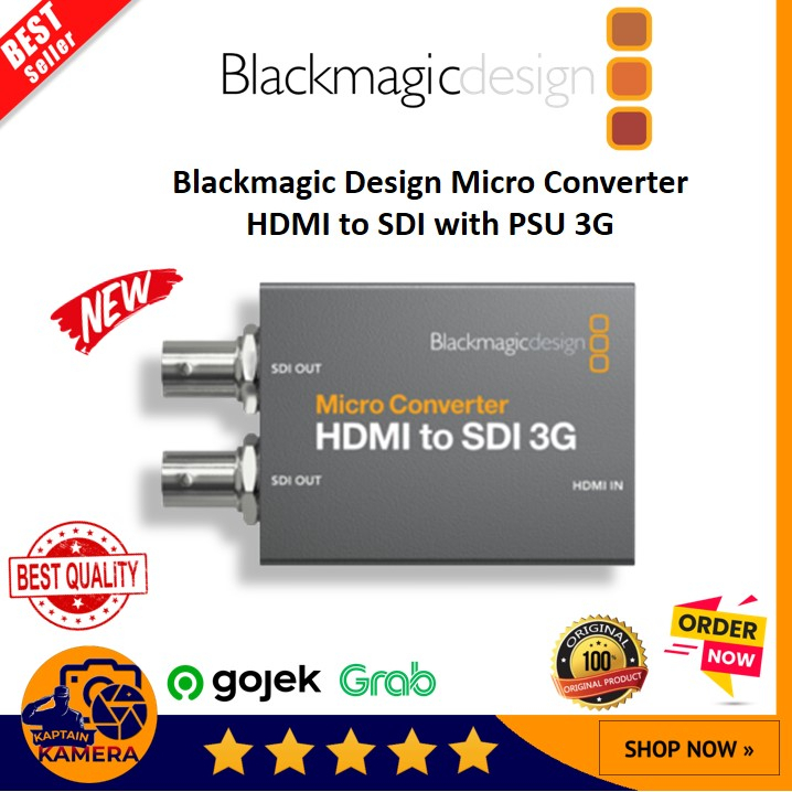 Blackmagic Micro Converter HDMI To SDI 3G Con Alimentatore - Perfetto Per Video Professionali