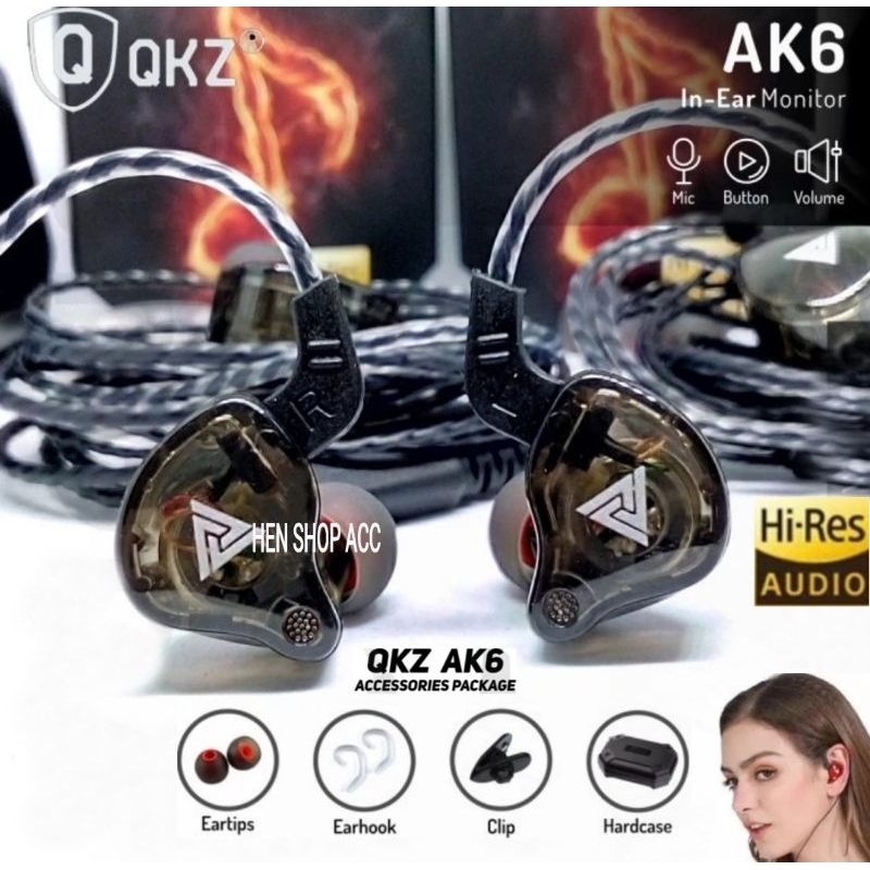 Jual HEADSET QKZ AK6 QUALITY KNOWLEDGE ZENITH WITH MIC SPORT InEarHi