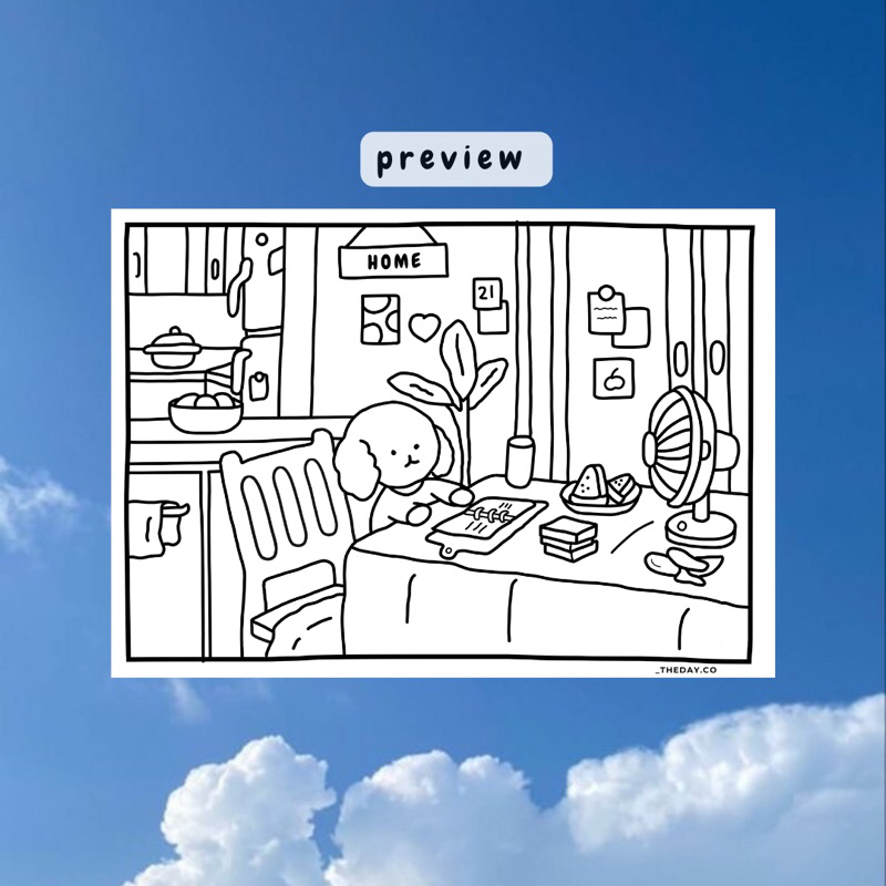 Jual PROMO- Coloring Book Aesthetic For Child and Adult | 200 gsm ...