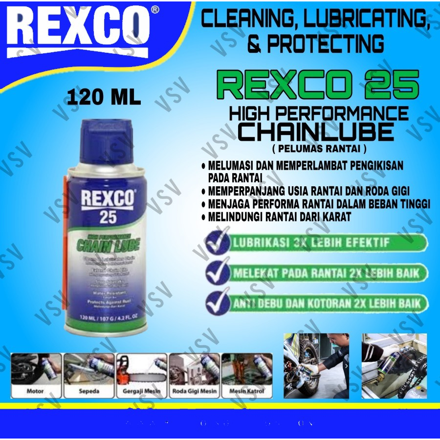 Jual REXCO 25 (120ml) Chain Lube Pembersih Rantai | Shopee Indonesia