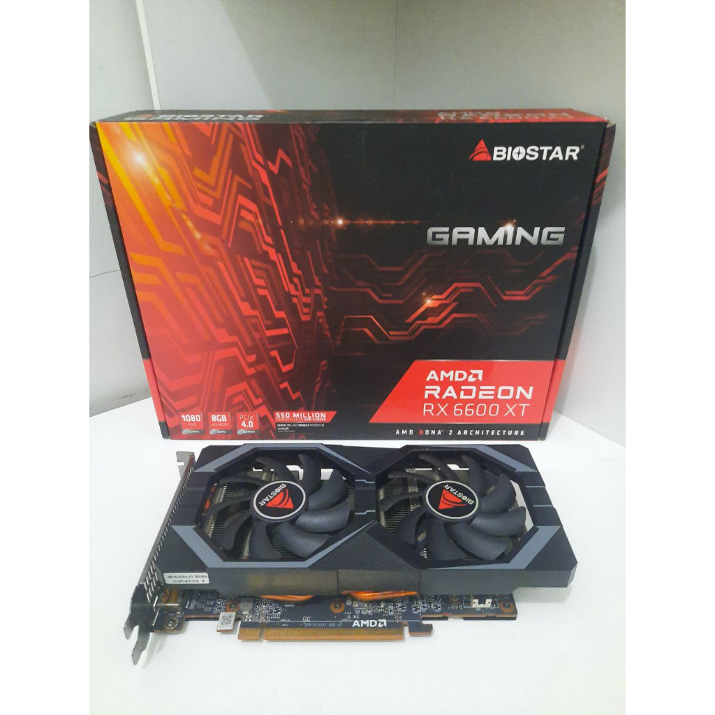 Jual VGA BIOSTAR RX 6600 XT 8GB GDDR6 SECOND FULLSET BOX | Shopee Indonesia
