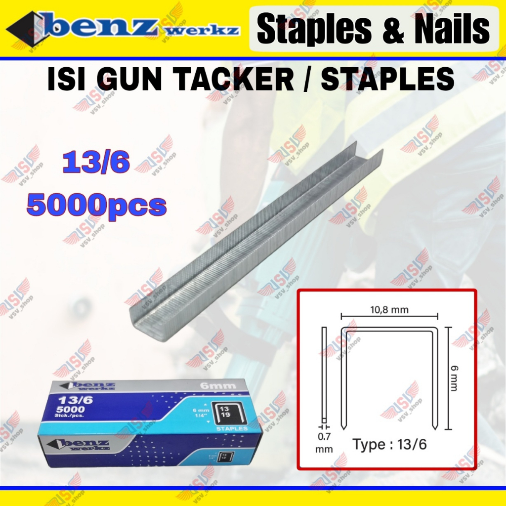 Jual Isi Staples Gun Refill Gun Tacker Stapler Staples Jok Mm