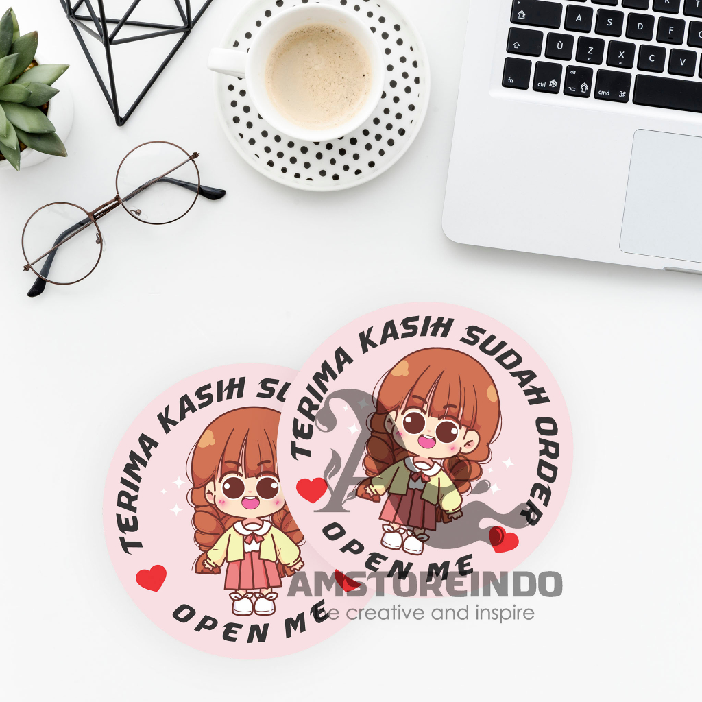 Jual 70 Thank You Sticker 4cm Open Me Label TY053 | Shopee Indonesia