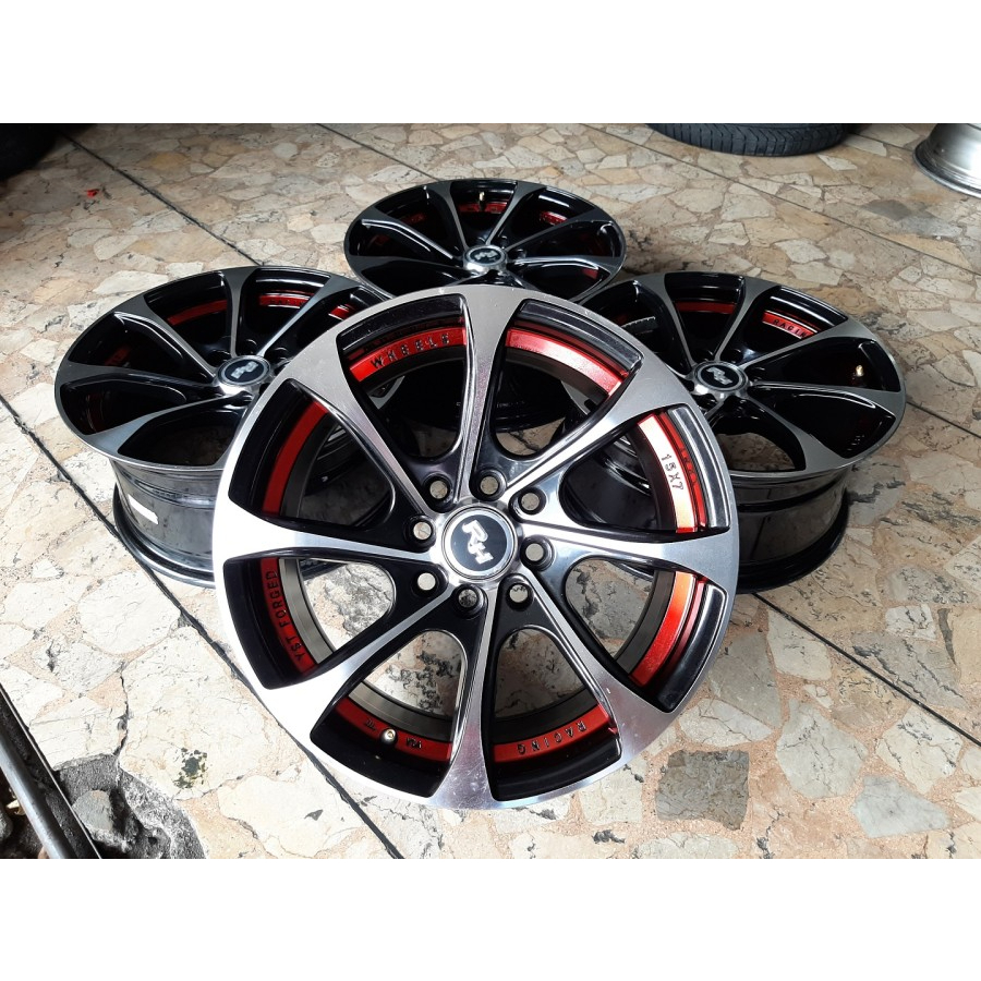 Jual VELG MOBIL RH RACING R15X7 LUBANG BAUT PCD 4X100, 4X114 ET35 ...