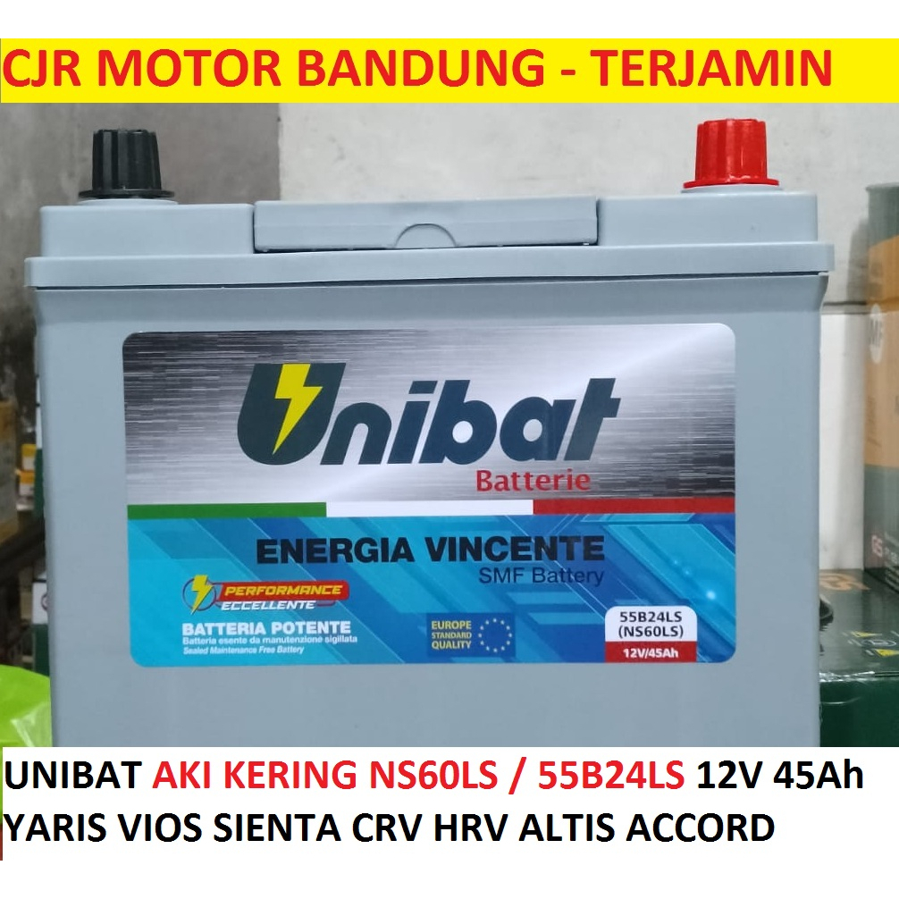 Jual UNIBAT Aki Kering NS60LS 55B24LS 45Ah aki mobil YARIS VIOS CRV HRV