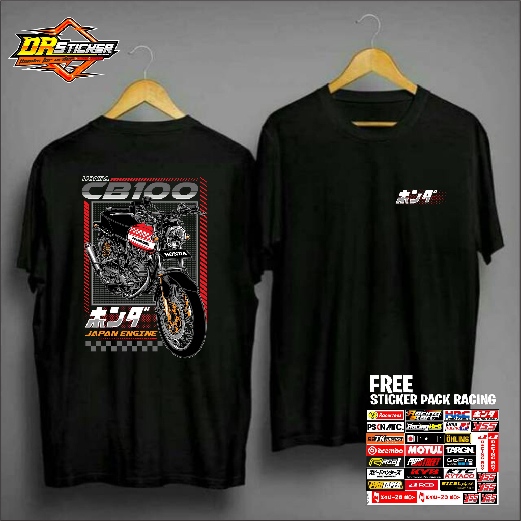 Jual Kaos Rider // Kaos Kopdar // Kaos Racing CB100 Japan Engine Desain