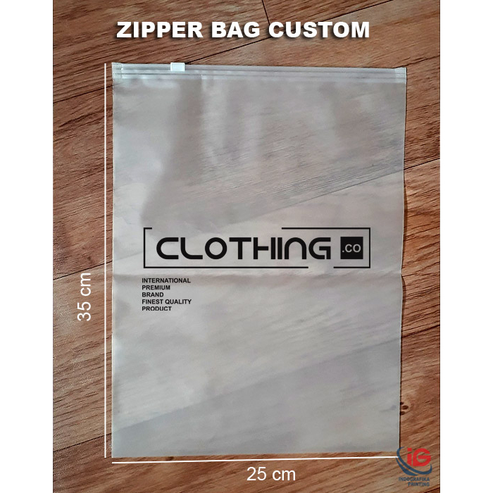 Zipper discount bag custom