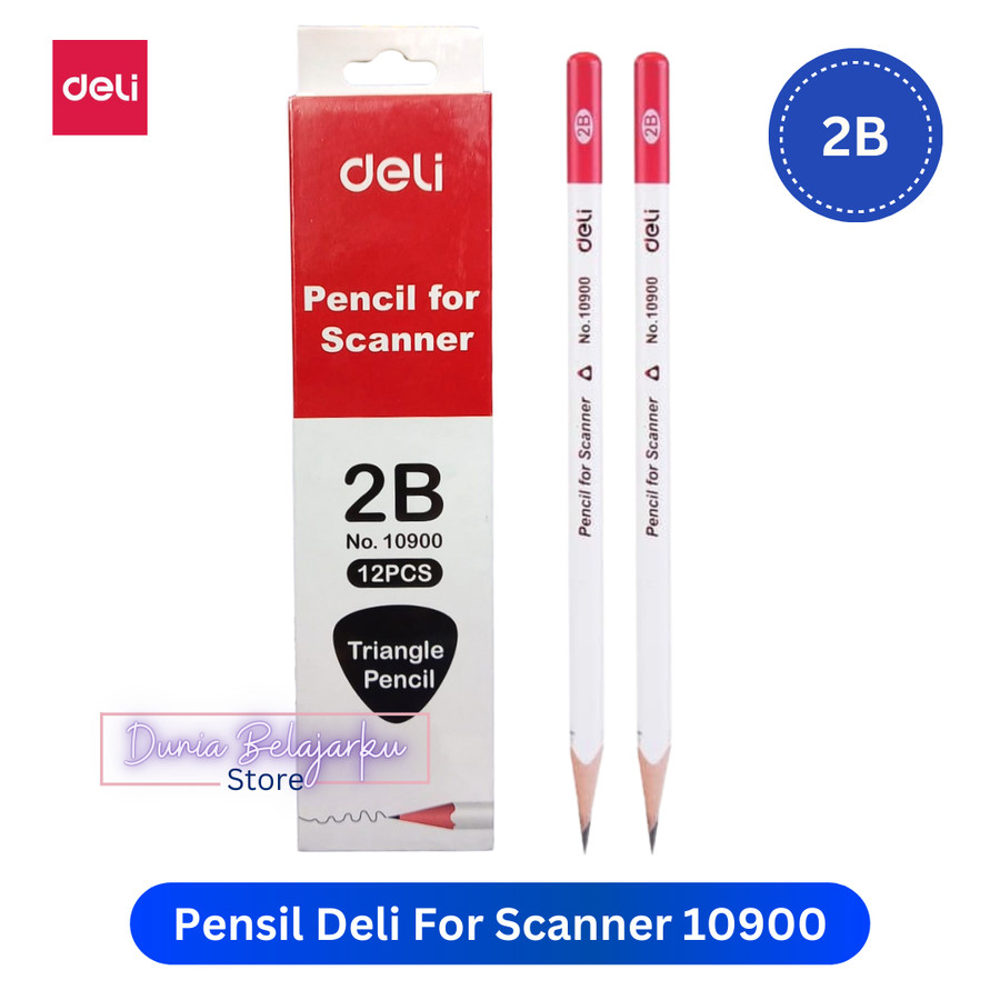 Jual Pencil Deli 2B / Pensil Deli For Scanner 10900 / BOX ISI 12 PCS ...