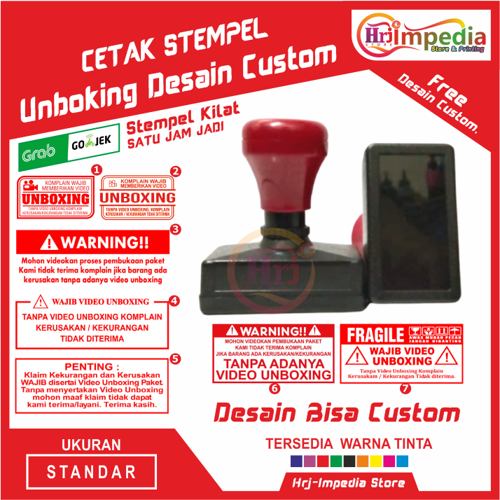 Jual Cetak Stempel Video Unboxing Cetak Stempel Video Packing Desain