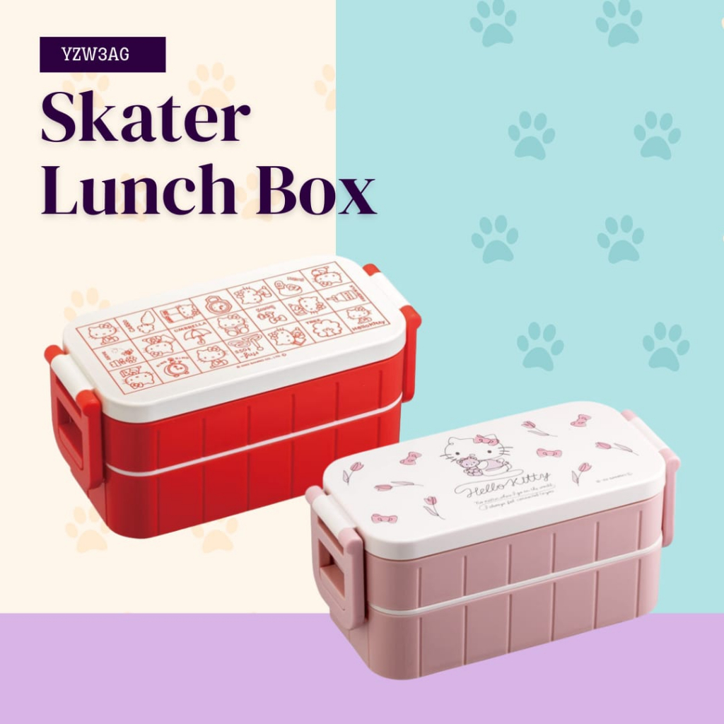 Jual Skater Lunch Box Hello Kitty Made in Japan YZW3AG Kotak Makan Anak