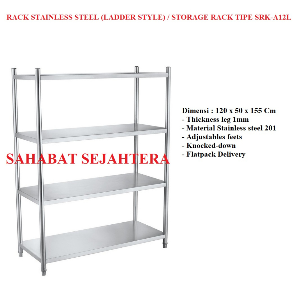 Jual Rack Stainless Steel (Ladder Style) / Storage Rack TIPE SRK-A12L ...