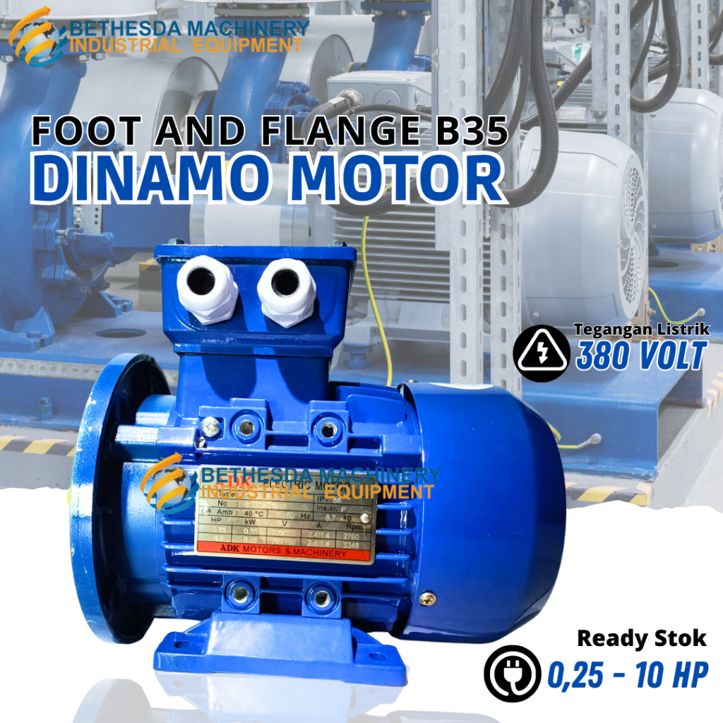 Jual Mesin Motor Dinamo Elektro Hp Kw Pole Rpm Adk