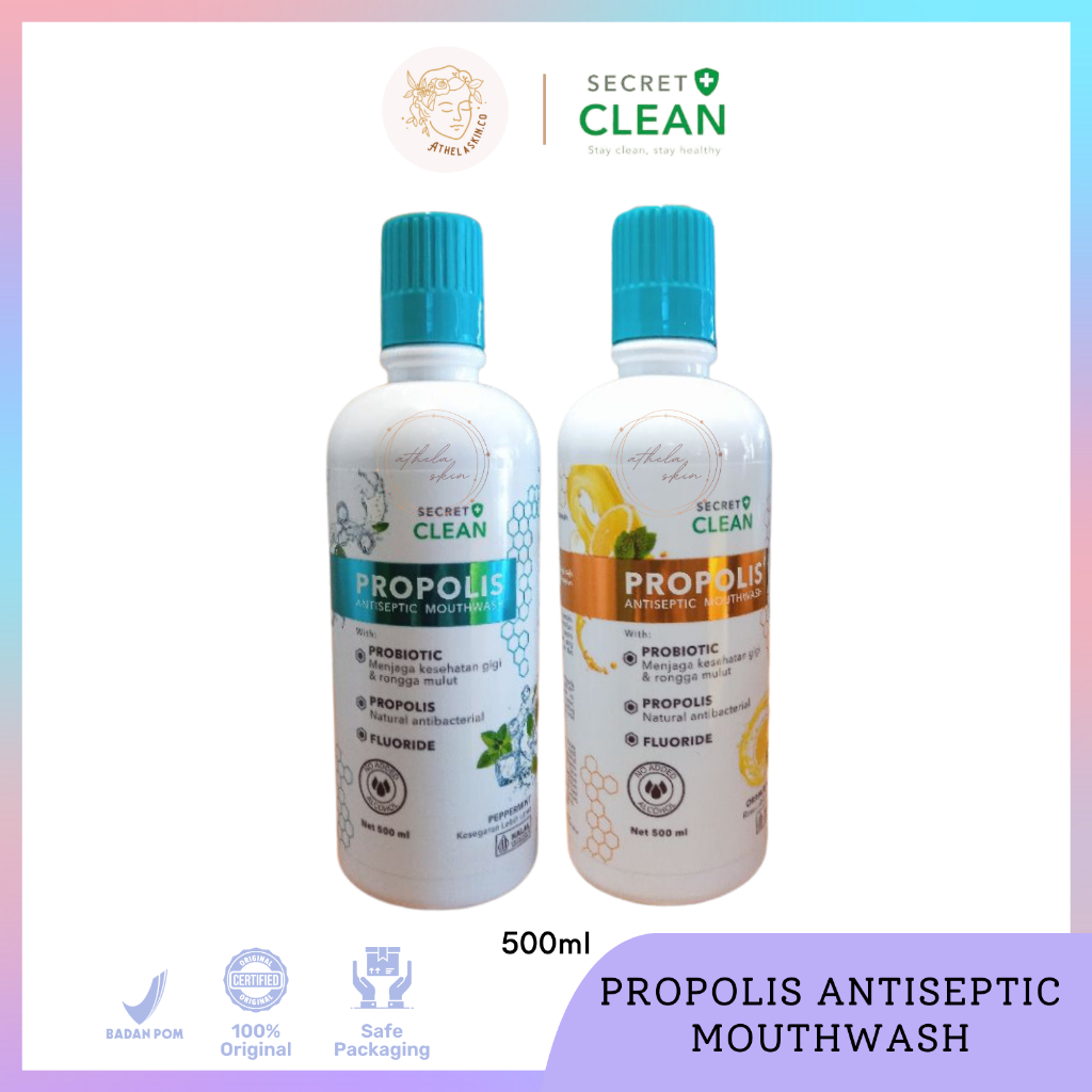 Jual Secret Clean Propolis Antiseptic Mouthwash 500ml Peppermint