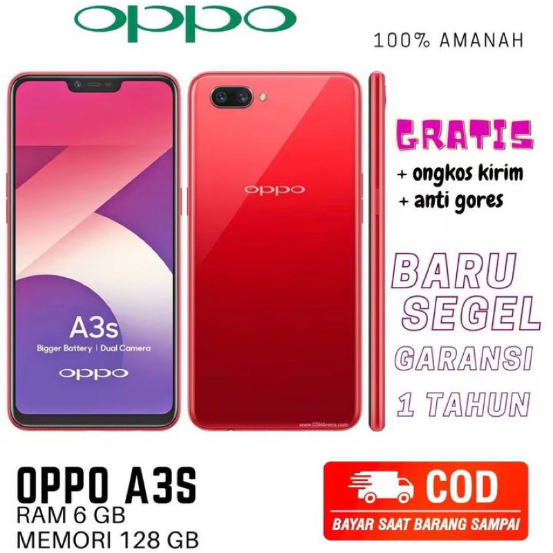 Jual HP OPPO A3S original RAM 4/64GB & 6/128GB 6.2 inch Layar HD ...