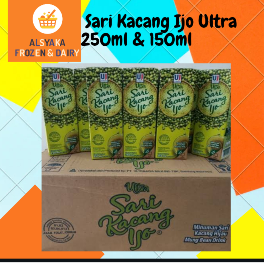 Jual Ultra Sari Kacang Ijo 150ml 1 Dus Isi 24 Pcs Shopee Indonesia