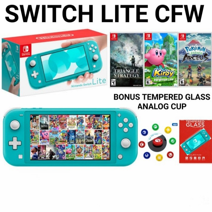 Jual nintendo switch lite cfw dual boot 128gb 256gb 512gb full games