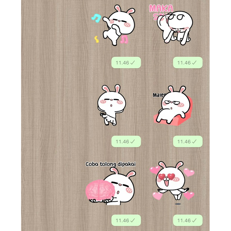 Jual PAKET STIKER WHATS ~ APP RABBIT ( GERAK ) | Shopee Indonesia