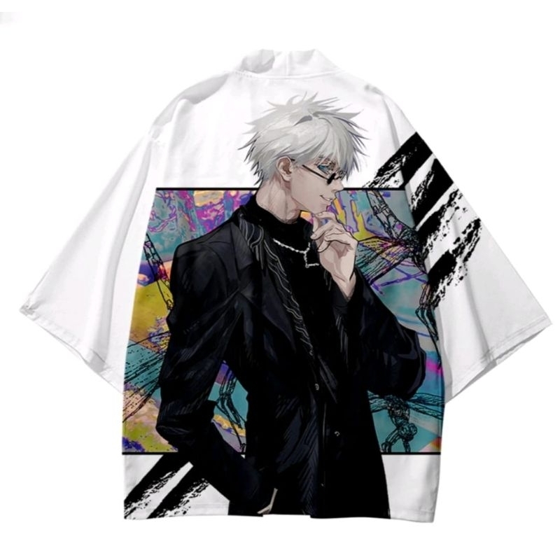 Jual Kostum Jepang Kimono Haori Cosplay Jujutsu Kaisen Satoru Gojo ...