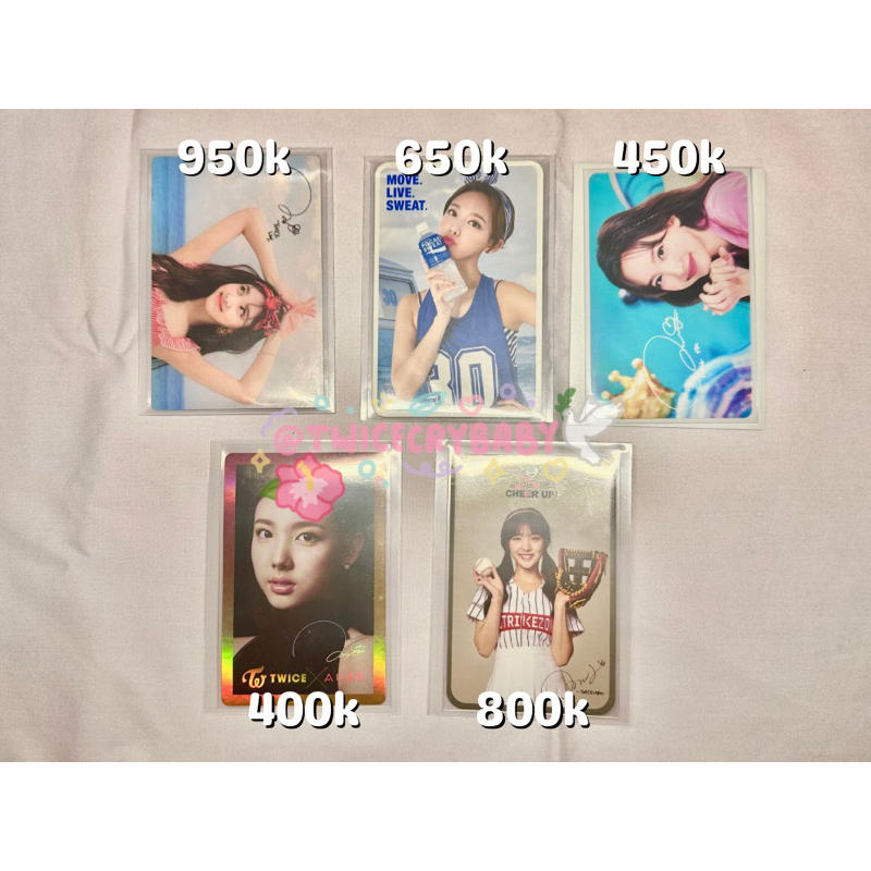 Jual twice nayeon RARE photocards (summer nights broadcast sn bc pocari ...