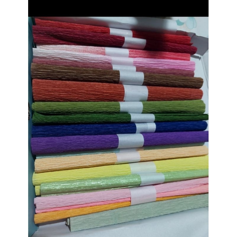 Jual Italian crepe paper kertas crepe itali Kertas Crepe Italy Repack ...