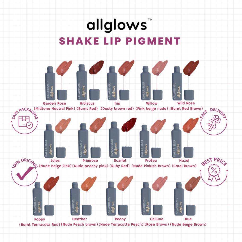 Jual CLEARANCE SALE Allglows Shake Lip Pigment (SLP) Matte Liquid ...