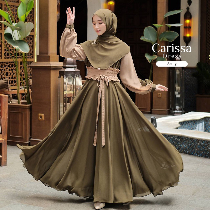 Jual Carissa Dress by zayra hijab gamis pesta model payung cocok untuk ...
