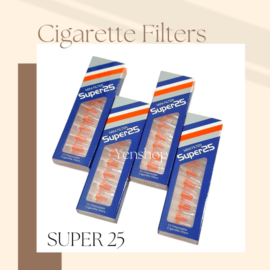 Jual Filter rokok Pipa Rokok Disposable Mini Filter SUPER25 (standard ...