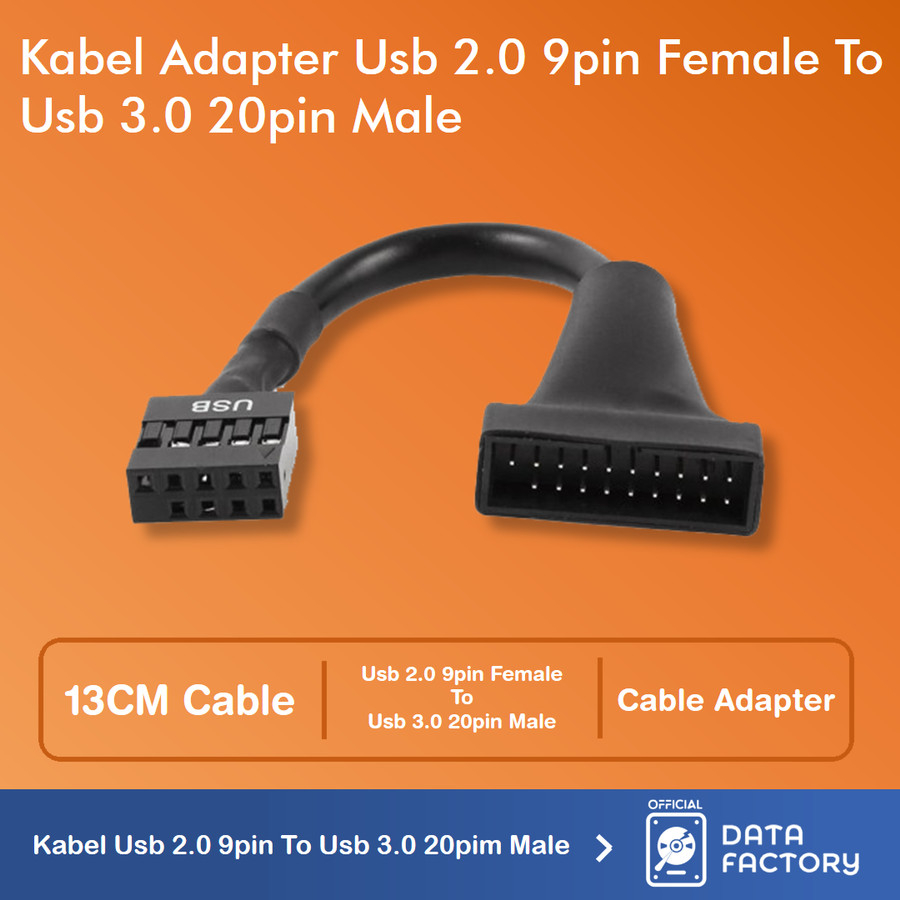Adattatore USB 2.0 9Pin Femmina A USB 3.0 20Pin Maschio Per Scheda Madre, Lunghezza 16cm