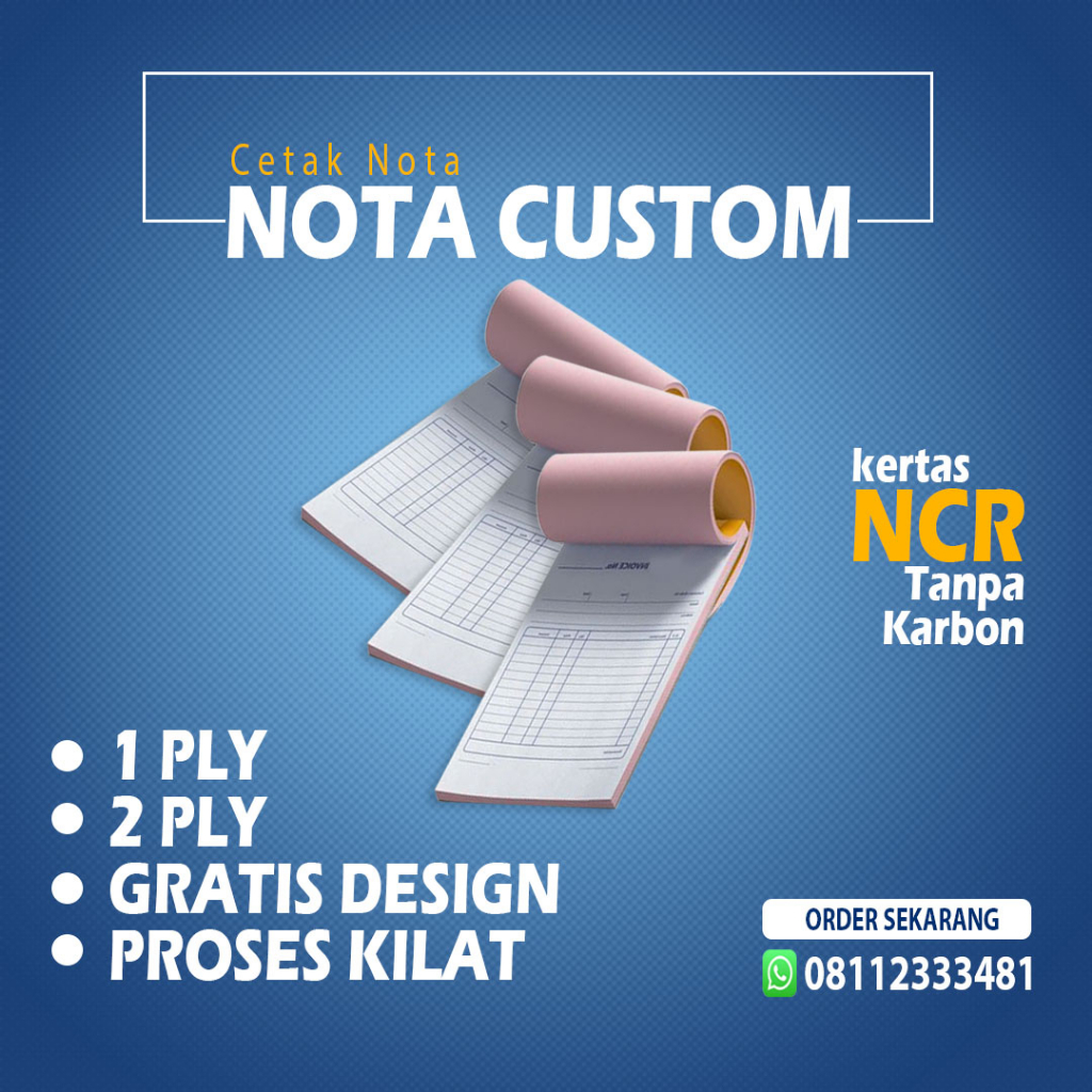 Jual Cetak Nota Custom Murah Shopee Indonesia