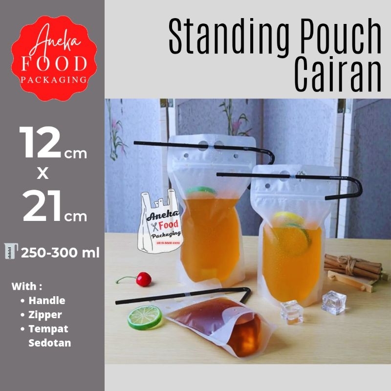 Jual Standing Pouch Plastik Berdiri Stand Up Drink Minuman Cairan