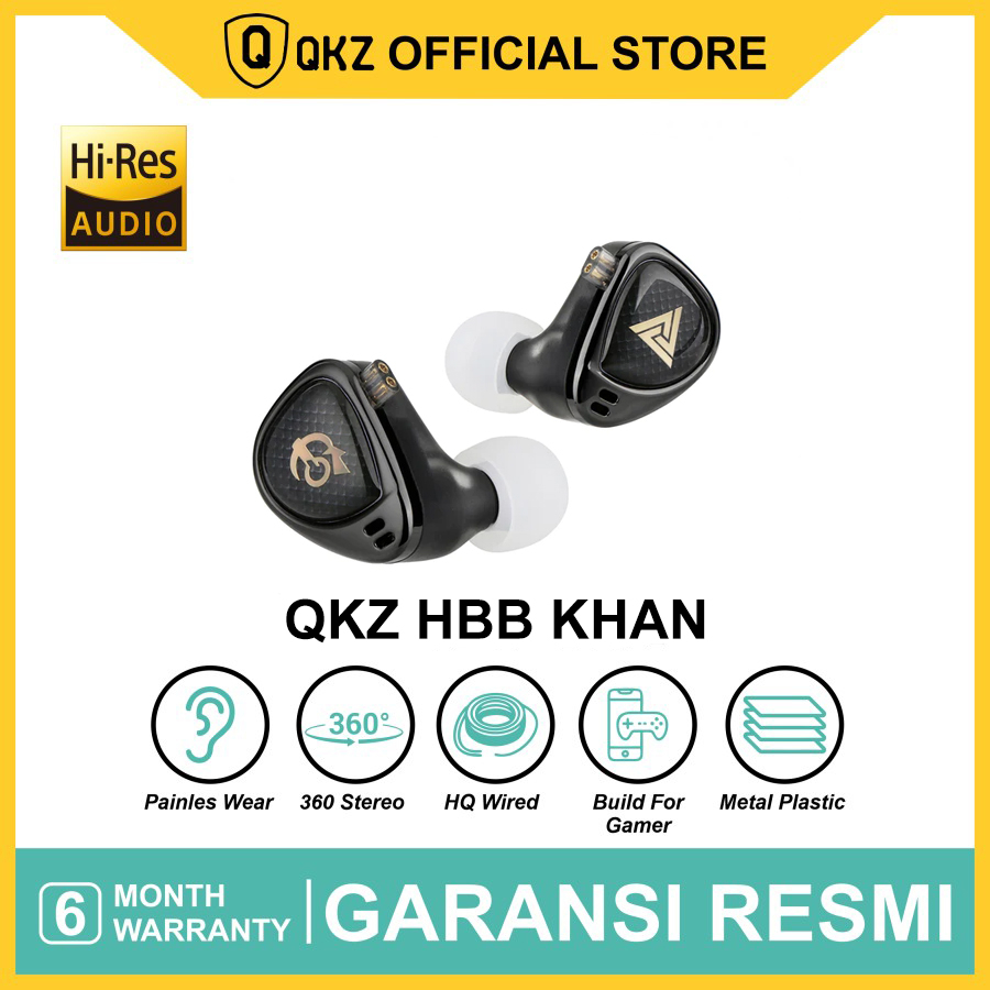 Jual QKZ x HBB Khan 2DD Dynamic Driver HiFi IEM 3D Printed Ergonomic ...