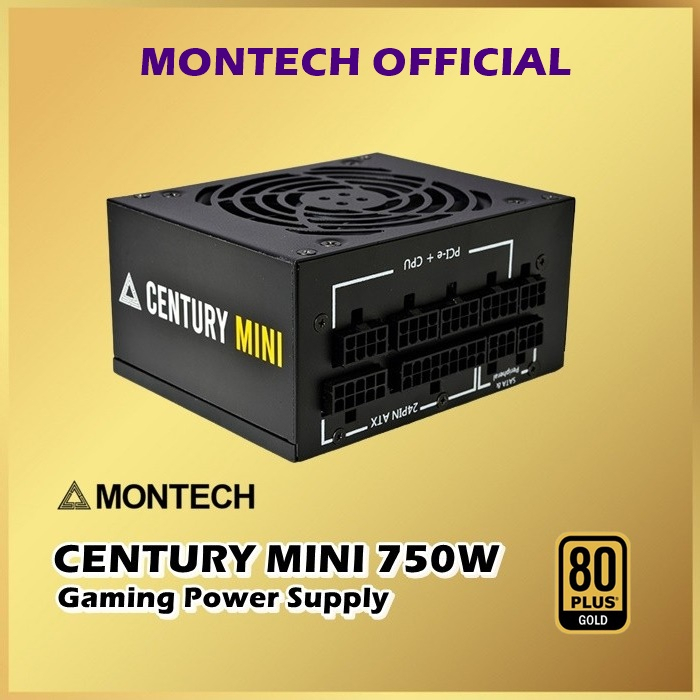 Jual Montech Century Mini 750W Gold 80+ Fully Modular Power Supply 750 ...